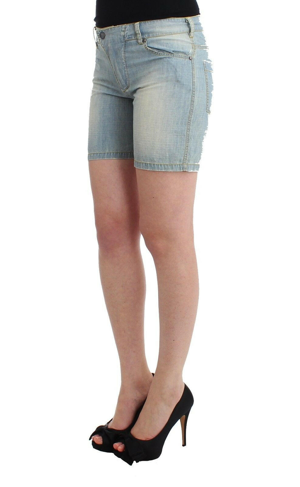 Ermanno Scervino Beachwear Blue Denim City Casual Dress Shorts -   -  Ermanno Scervino.
