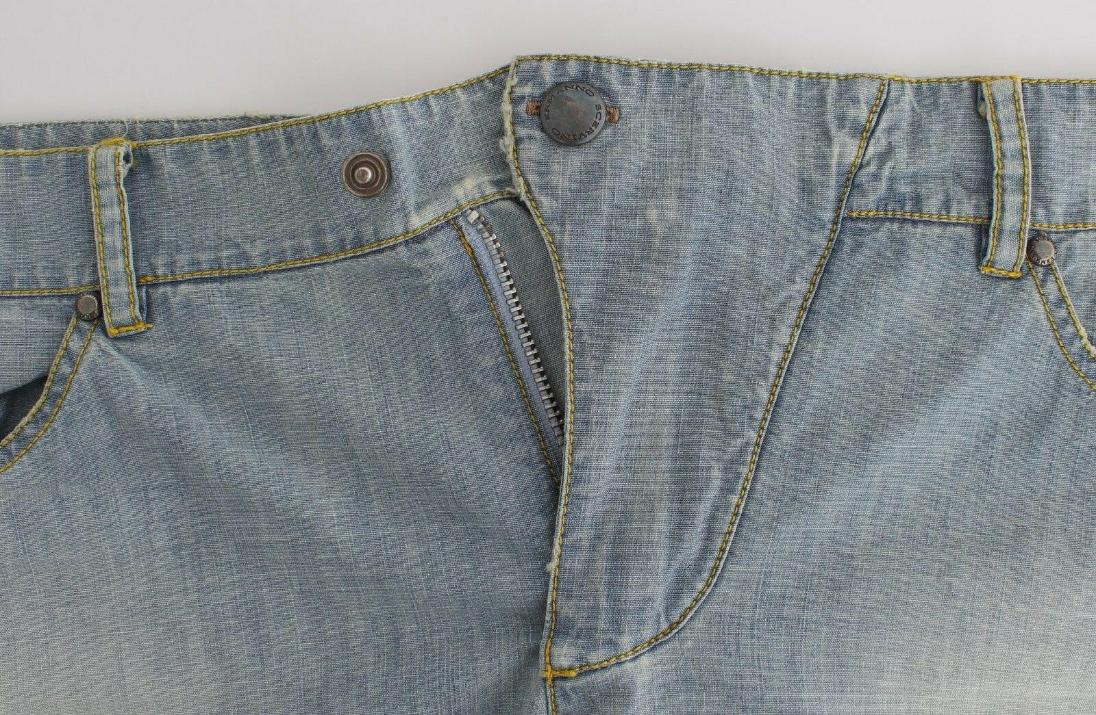 Ermanno Scervino Beachwear Blue Denim City Casual Dress Shorts -   -  Ermanno Scervino.
