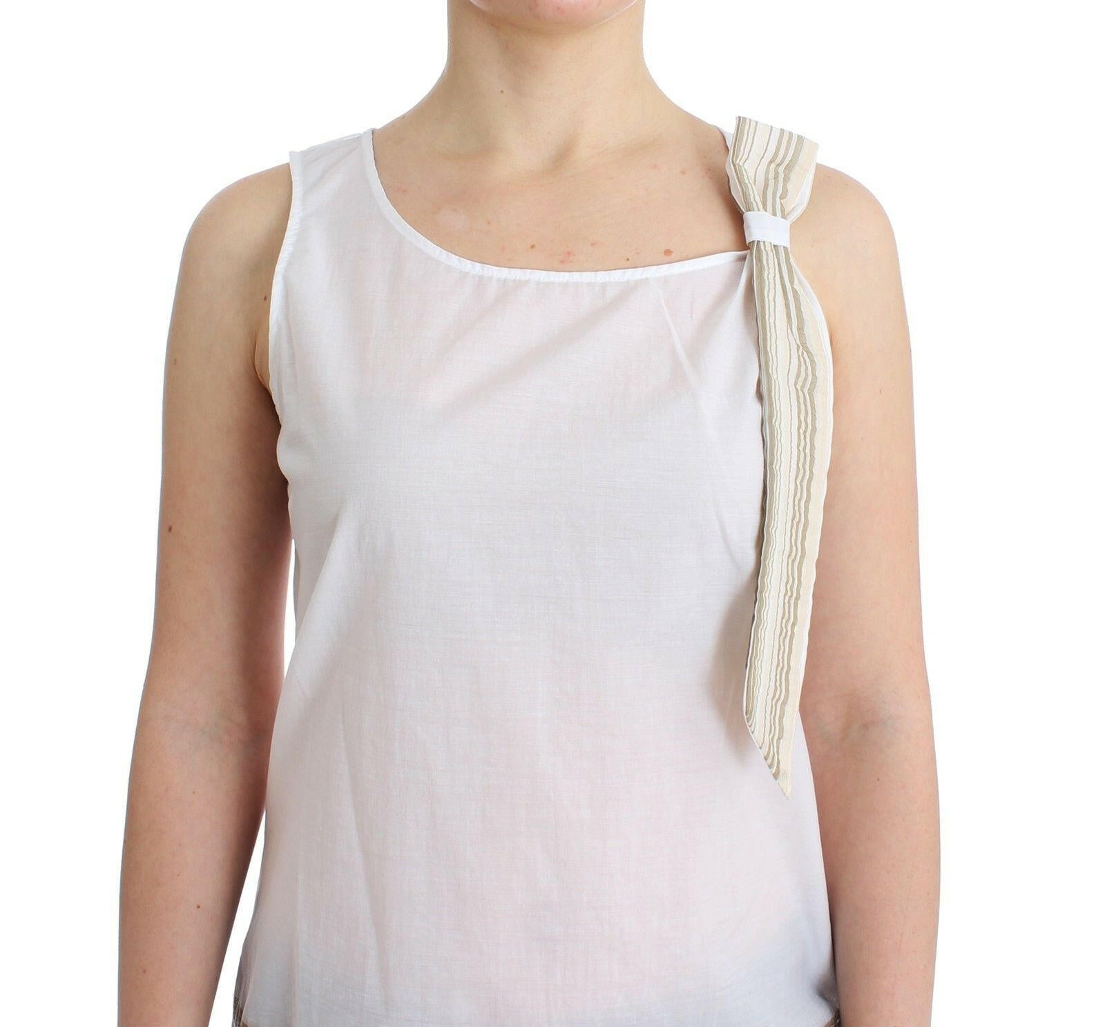 Ermanno Scervino White Top Blouse Tank Shirt Sleeveless -   -  Ermanno Scervino.