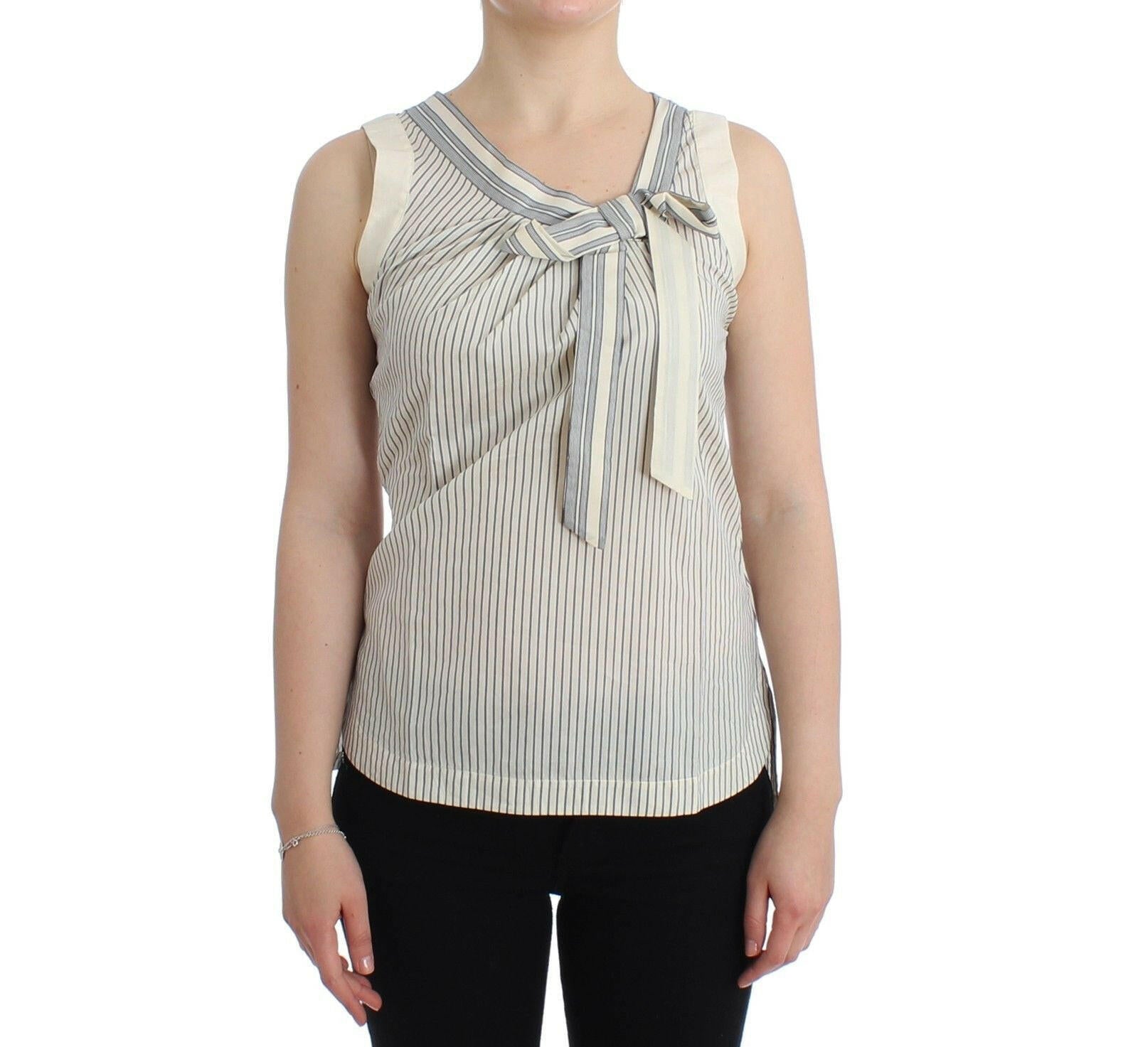 Ermanno Scervino Beachwear Striped Top Blouse Shirt Bow Tank -   -  Ermanno Scervino.