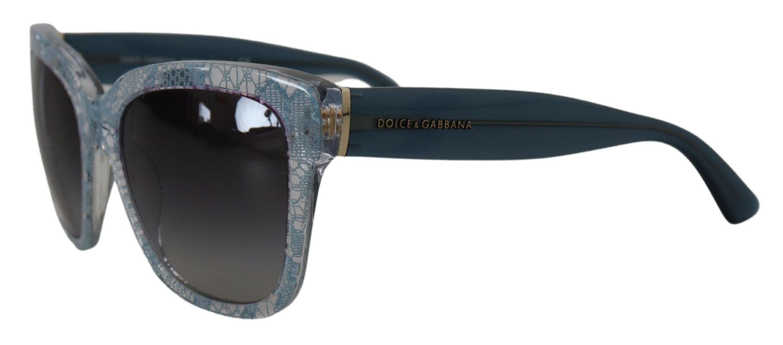 Dolce & Gabbana Blue Lace Acetate Rectangle Shades DG4226 Sunglasses -  Jewellery, Women -  Dolce & Gabbana.