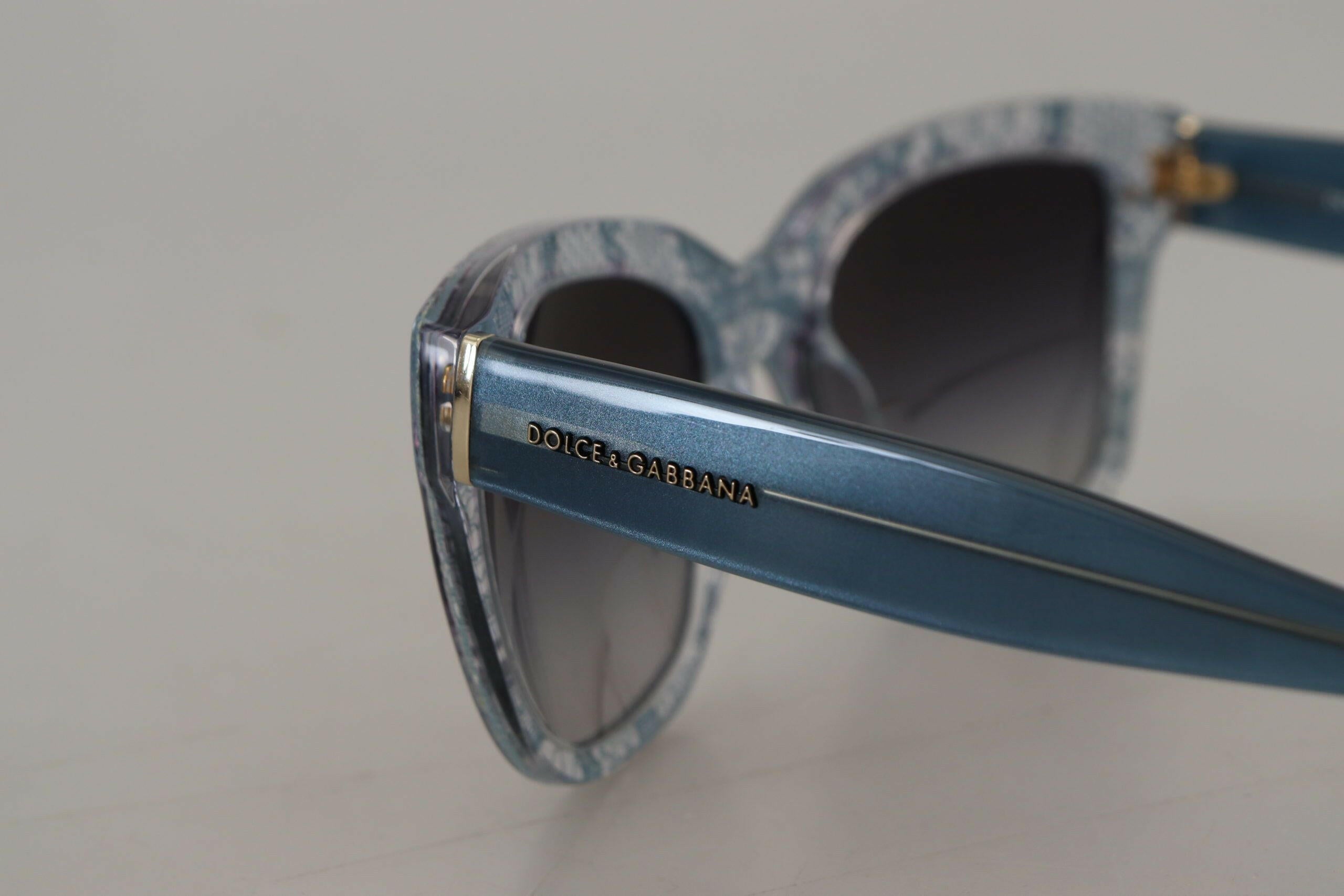 Dolce & Gabbana Blue Lace Acetate Rectangle Shades DG4226 Sunglasses -  Jewellery, Women -  Dolce & Gabbana.
