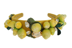 Dolce & Gabbana Yellow Lemons Sicily Crystal Diadem Tiara Headband -   -  Dolce & Gabbana.