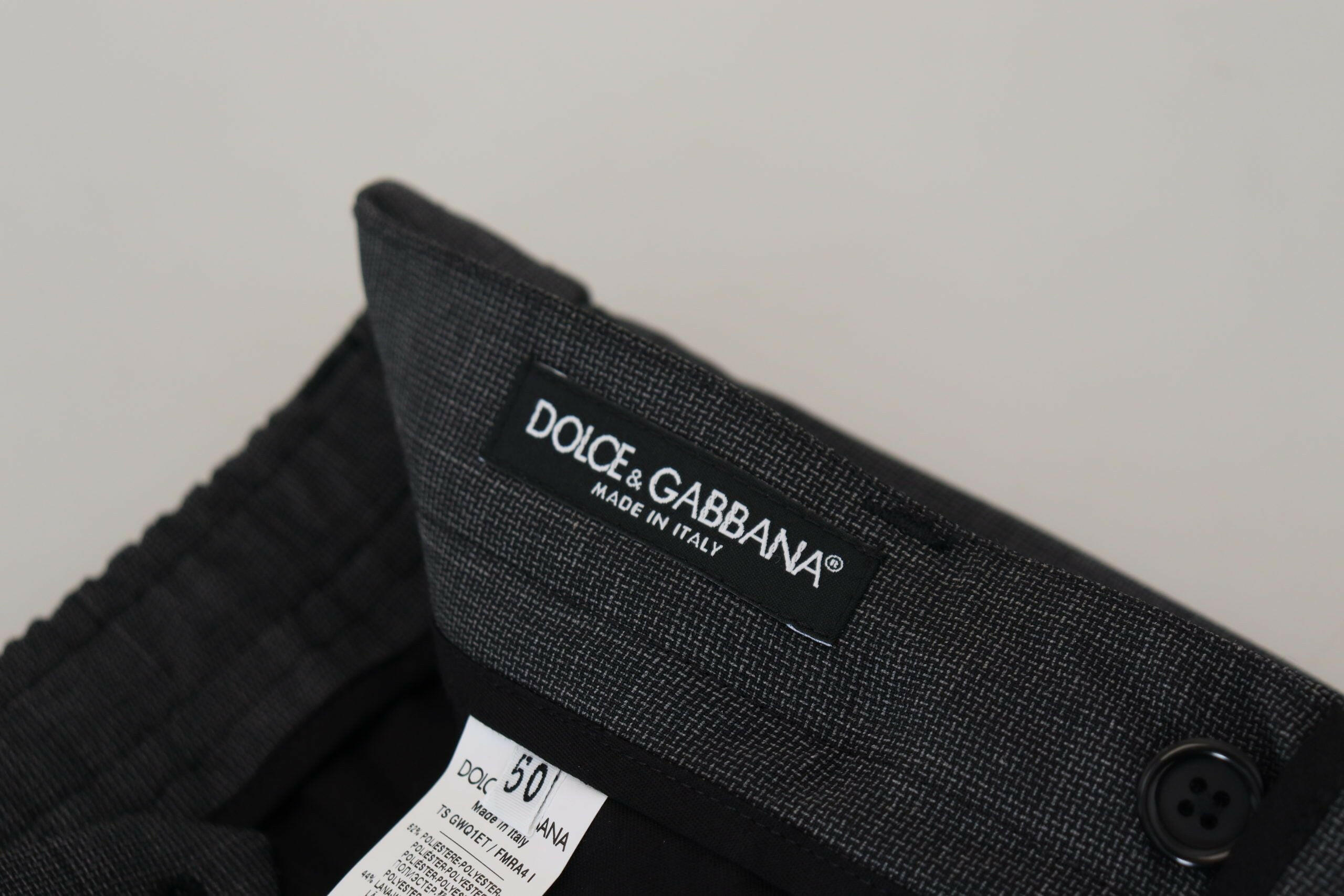 Dolce & Gabbana Gray Checked Cargo Trousers Stretch Pants -   -  Dolce & Gabbana.
