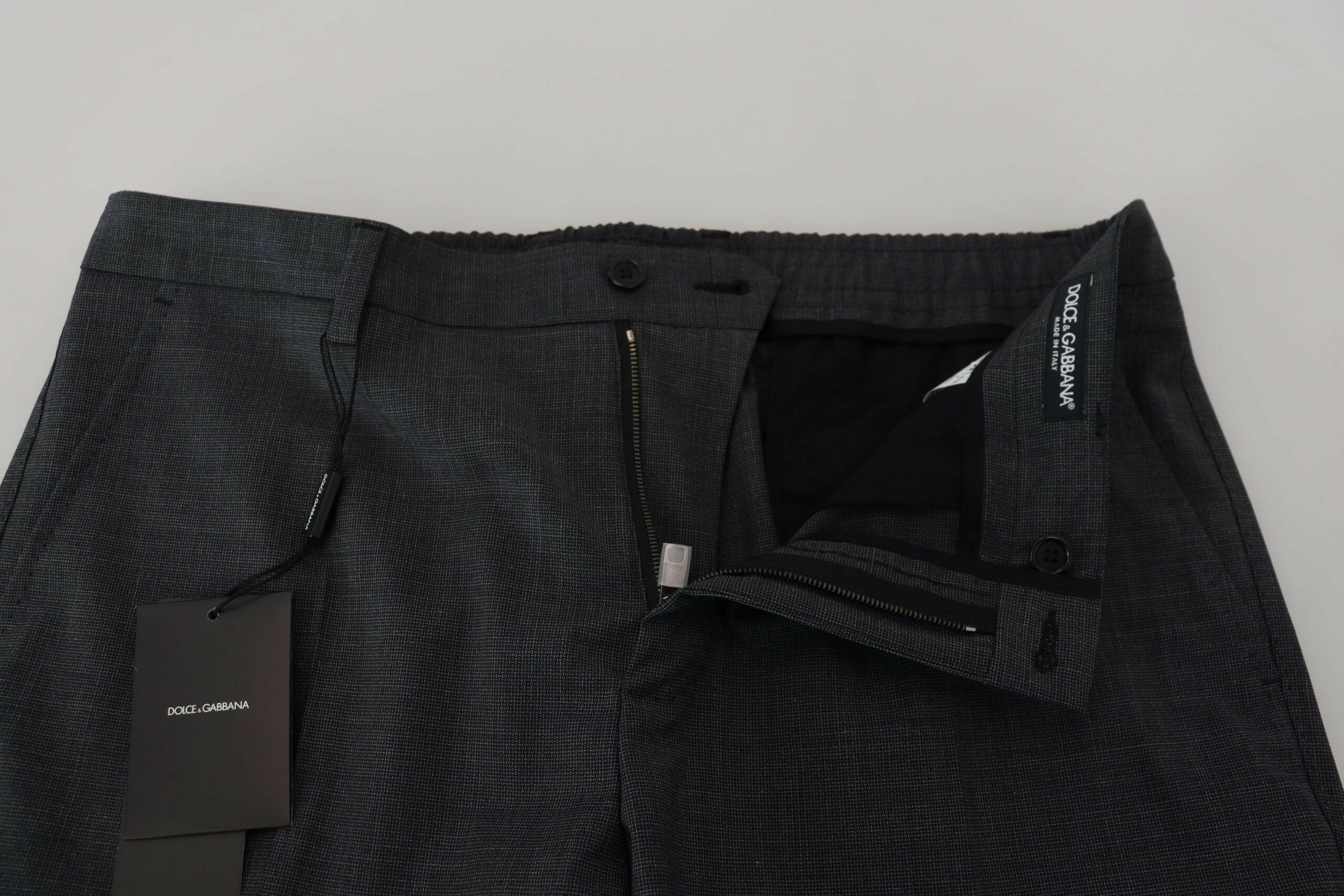 Dolce & Gabbana Gray Checked Cargo Trousers Stretch Pants -   -  Dolce & Gabbana.