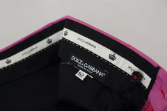 Dolce & Gabbana Pink Silk Slim Trousers Dress Formal Pants -   -  Dolce & Gabbana.