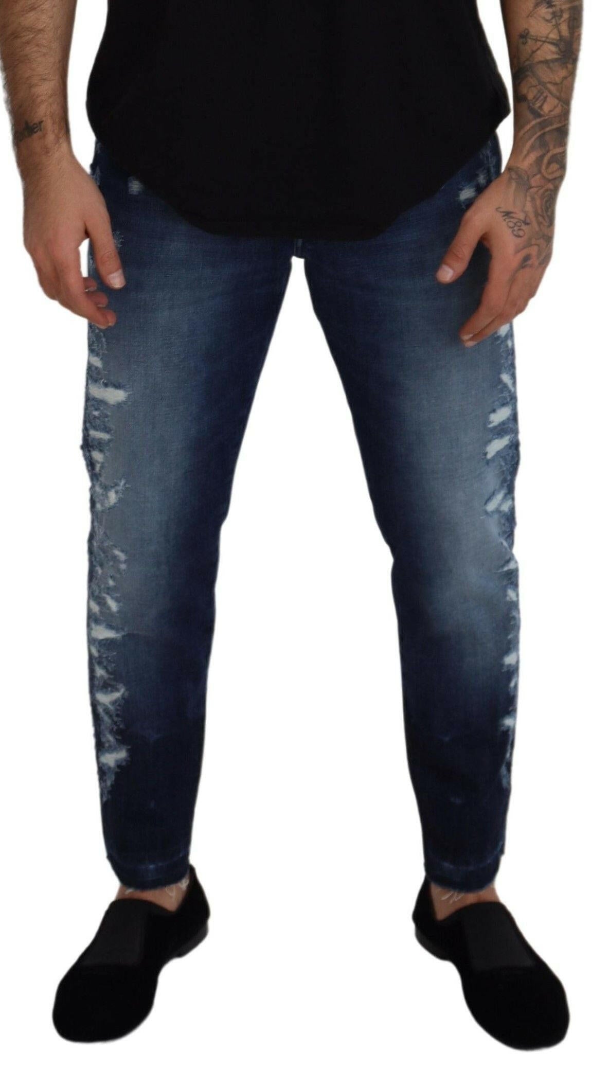 Dolce & Gabbana Blue Wash Cotton Regular Denim Jeans Pants -   -  Dolce & Gabbana.
