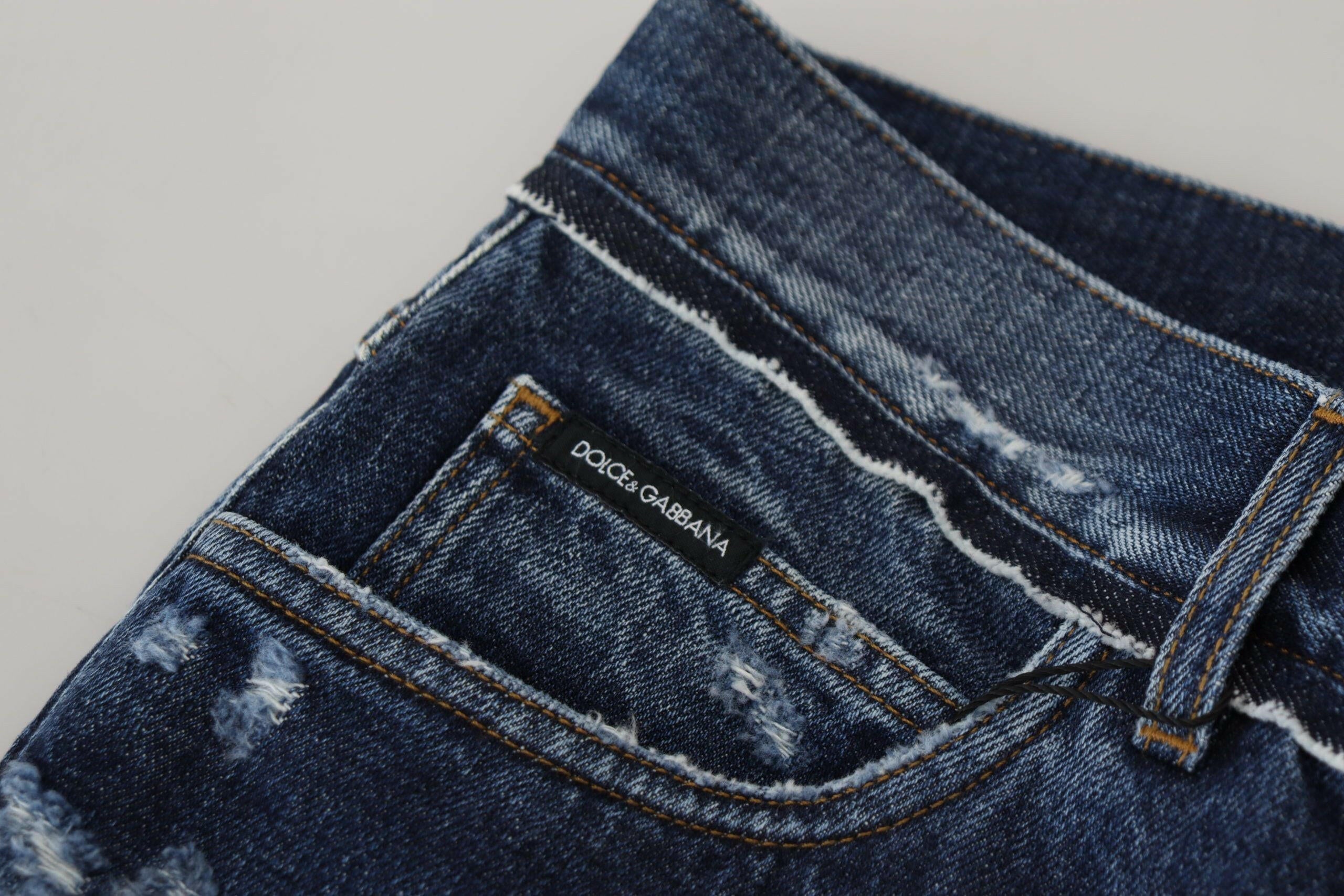 Dolce & Gabbana Blue Wash Cotton Regular Denim Jeans Pants -   -  Dolce & Gabbana.