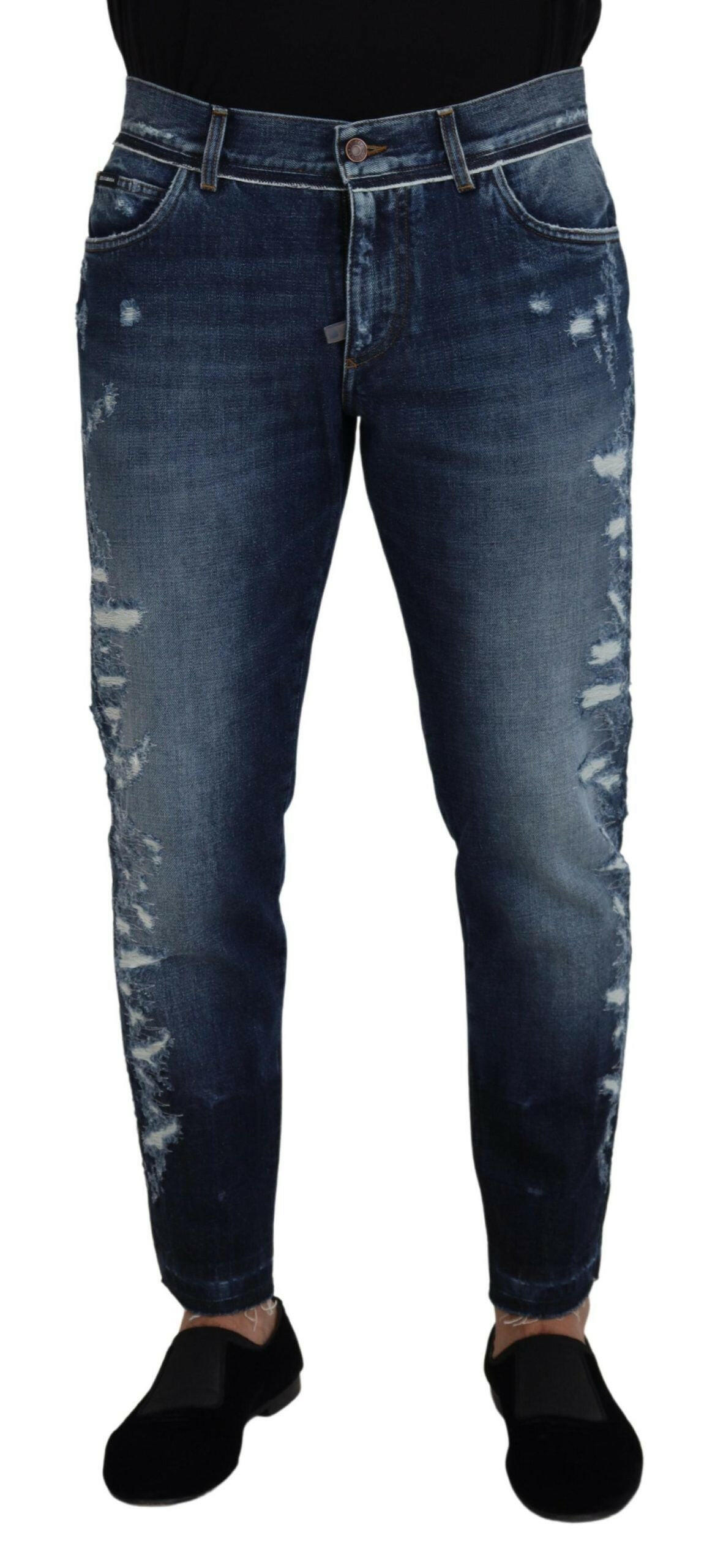 Dolce & Gabbana Blue Wash Cotton Regular Denim Jeans Pants -   -  Dolce & Gabbana.