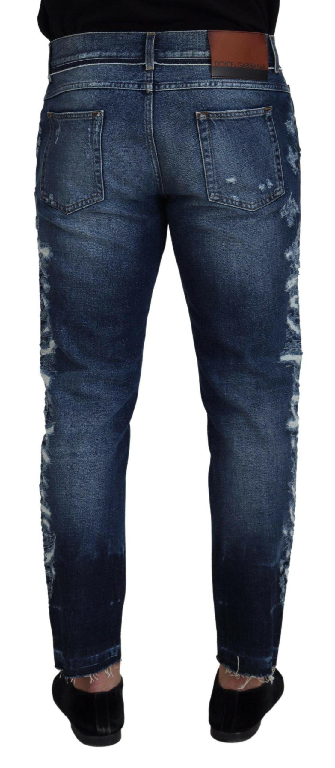 Dolce & Gabbana Blue Wash Cotton Regular Denim Jeans Pants -   -  Dolce & Gabbana.