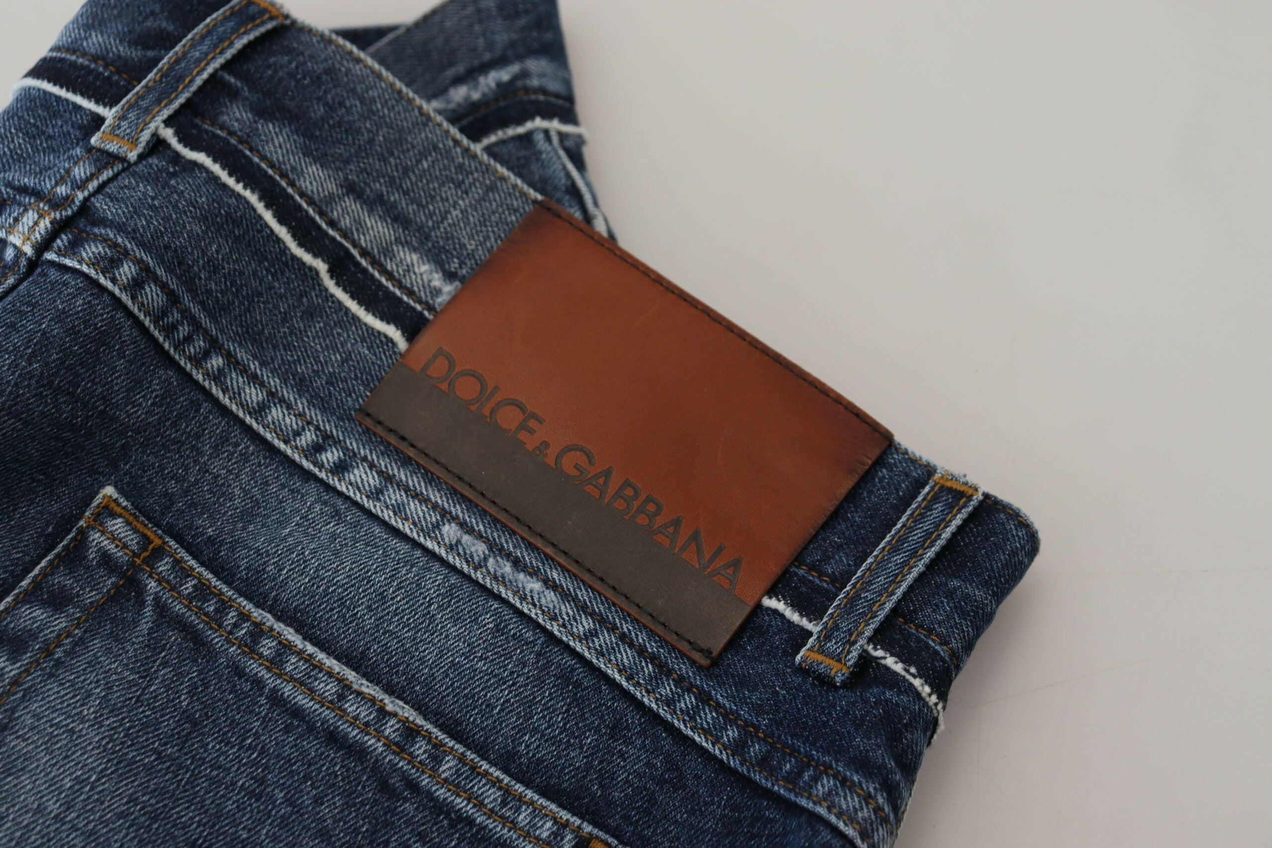 Dolce & Gabbana Blue Wash Cotton Regular Denim Jeans Pants -   -  Dolce & Gabbana.