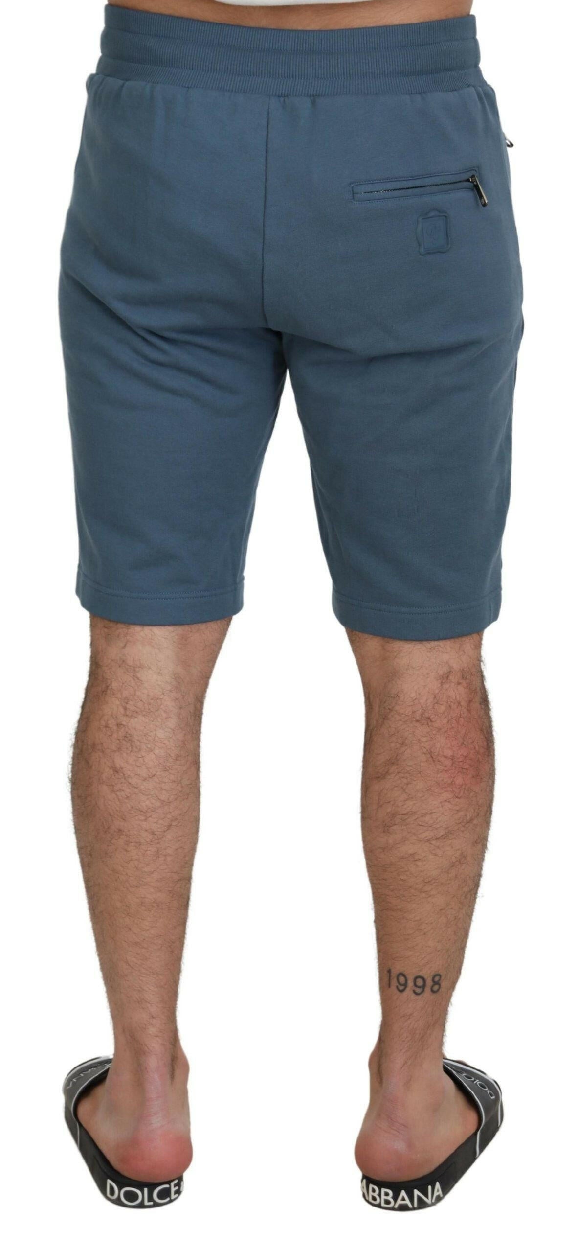 Dolce & Gabbana Blue Cotton Bermuda Casual Mens Shorts -   -  Dolce & Gabbana.