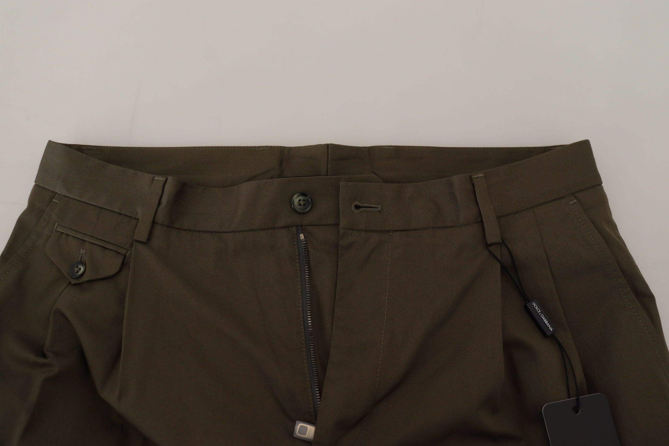 Dolce & Gabbana Green Chinos Cotton Casual Shorts -   -  Dolce & Gabbana.