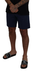 Dolce & Gabbana Blue Chinos Cotton Stretch Casual Shorts -   -  Dolce & Gabbana.