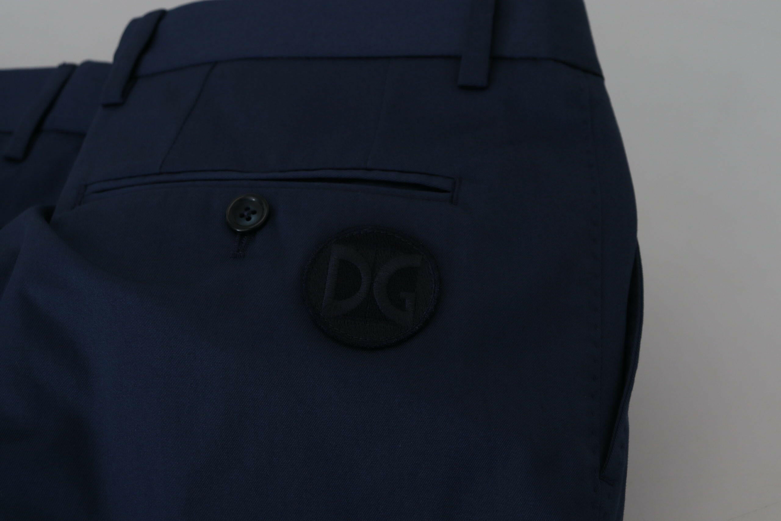 Dolce & Gabbana Blue Chinos Cotton Stretch Casual Shorts -   -  Dolce & Gabbana.