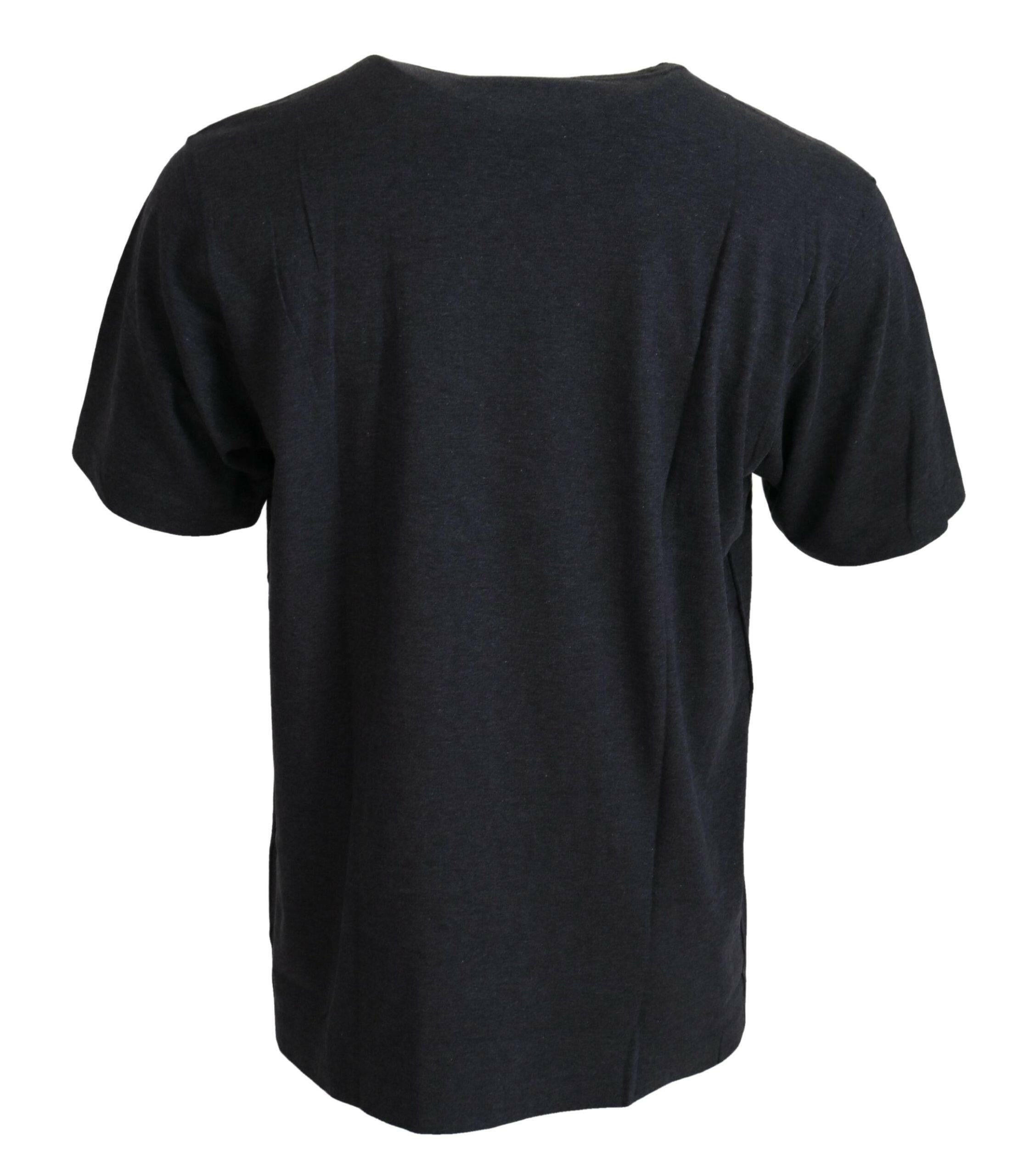 Dolce & Gabbana Gray Crewneck Cotton Short Sleeve  T-shirt -   -  Dolce & Gabbana.