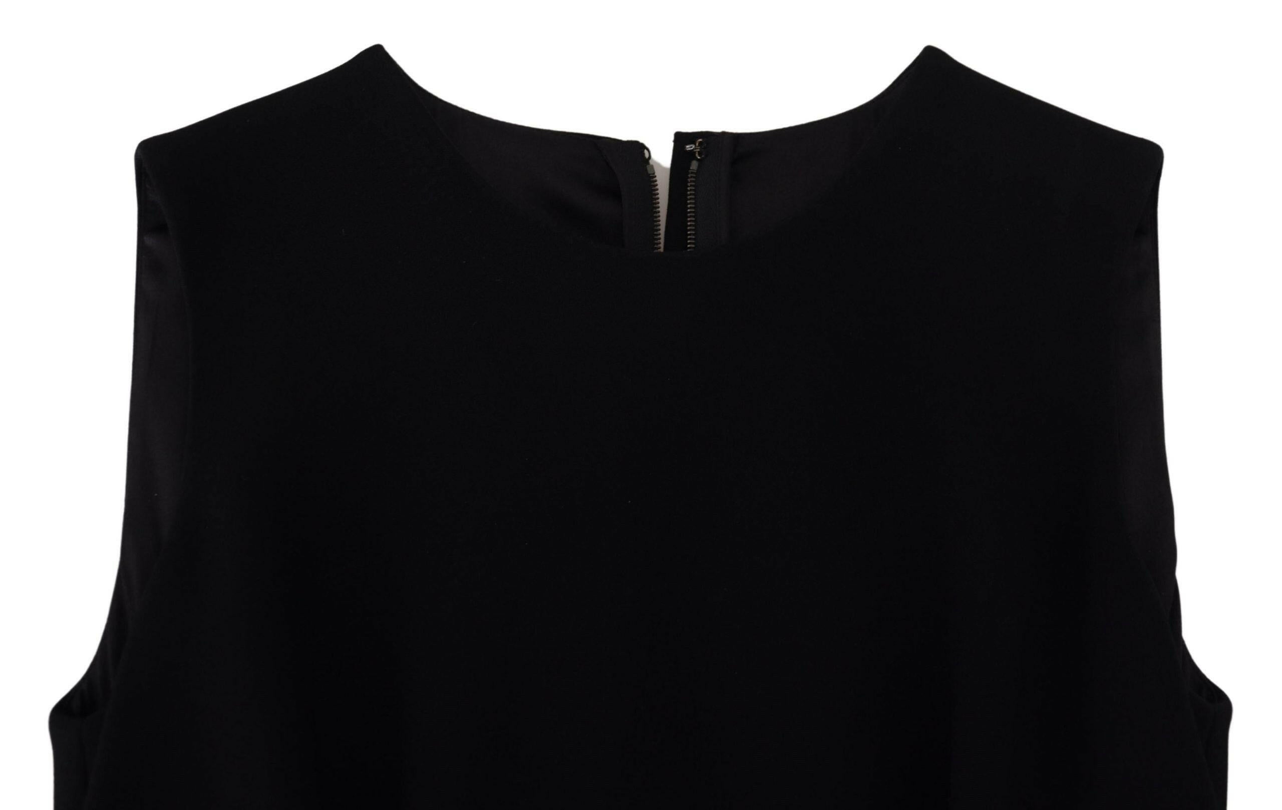 Dolce & Gabbana Black Dress Sheath Flare Viscose Dress -   -  Dolce & Gabbana.