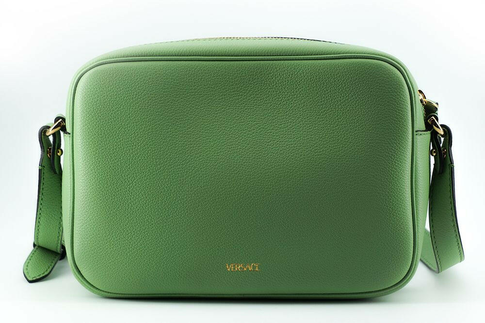 Versace Elegant Mint Green Leather Camera Case Bag -   -  Versace.