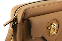 Versace Elegant Brown Leather Camera Case Shoulder Bag -  Luxury Shoulder Bag for Women -  Versace.
