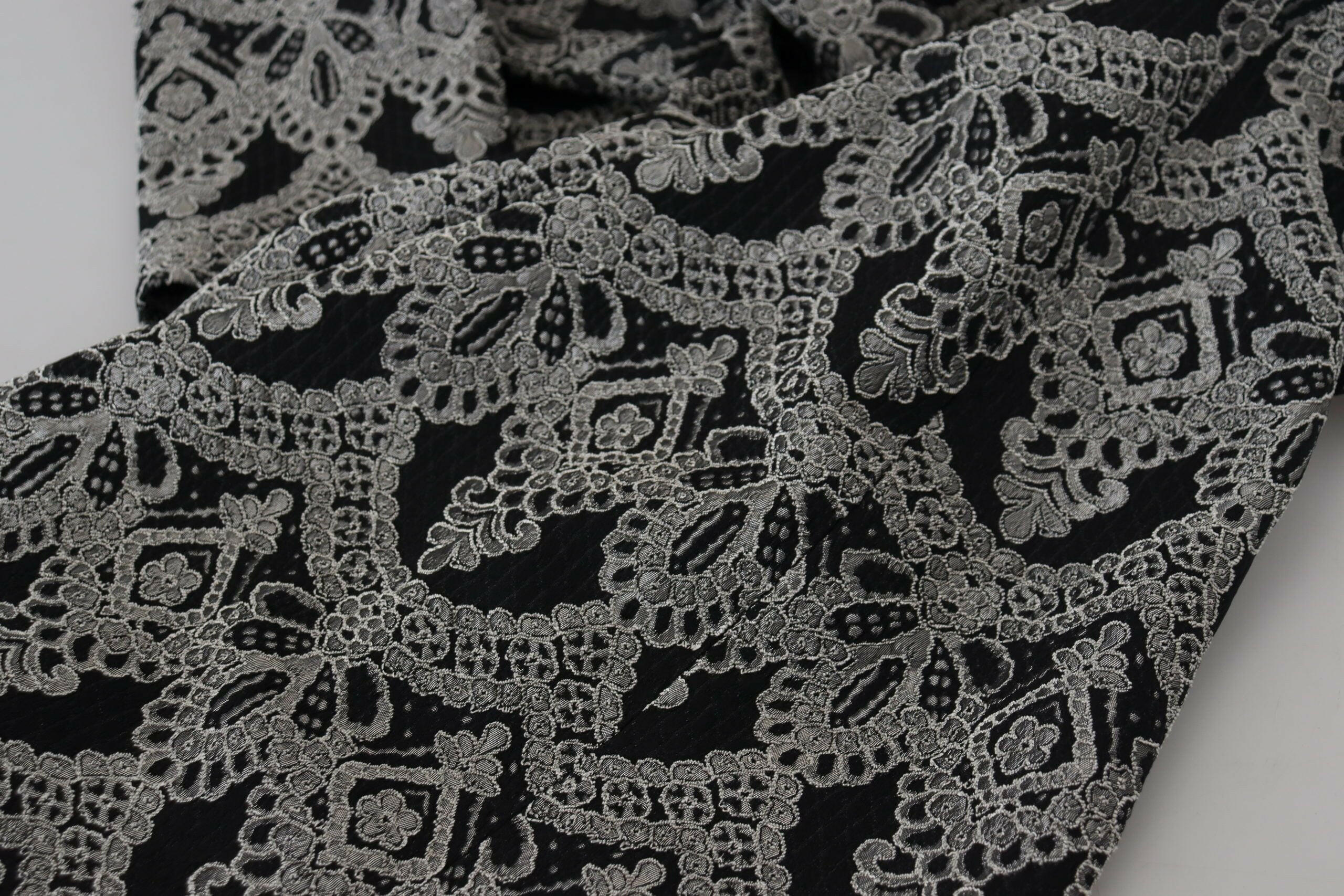 Dolce & Gabbana Black Gray Jacquard Sheath Bodycon Dress -   -  Dolce & Gabbana.