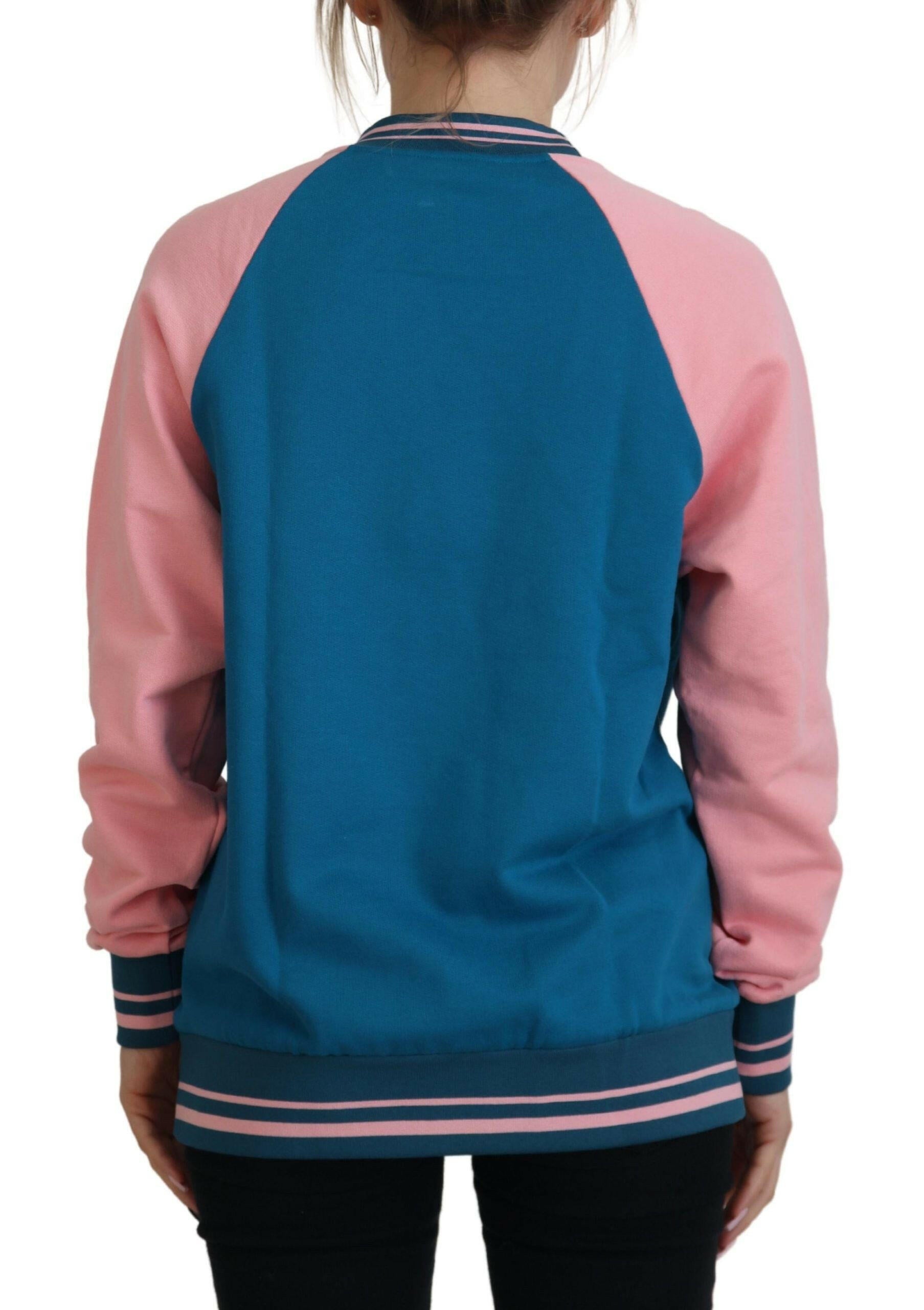 Dolce & Gabbana Blue Pink Queen Sequin Crystal Sweater -   -  Dolce & Gabbana.