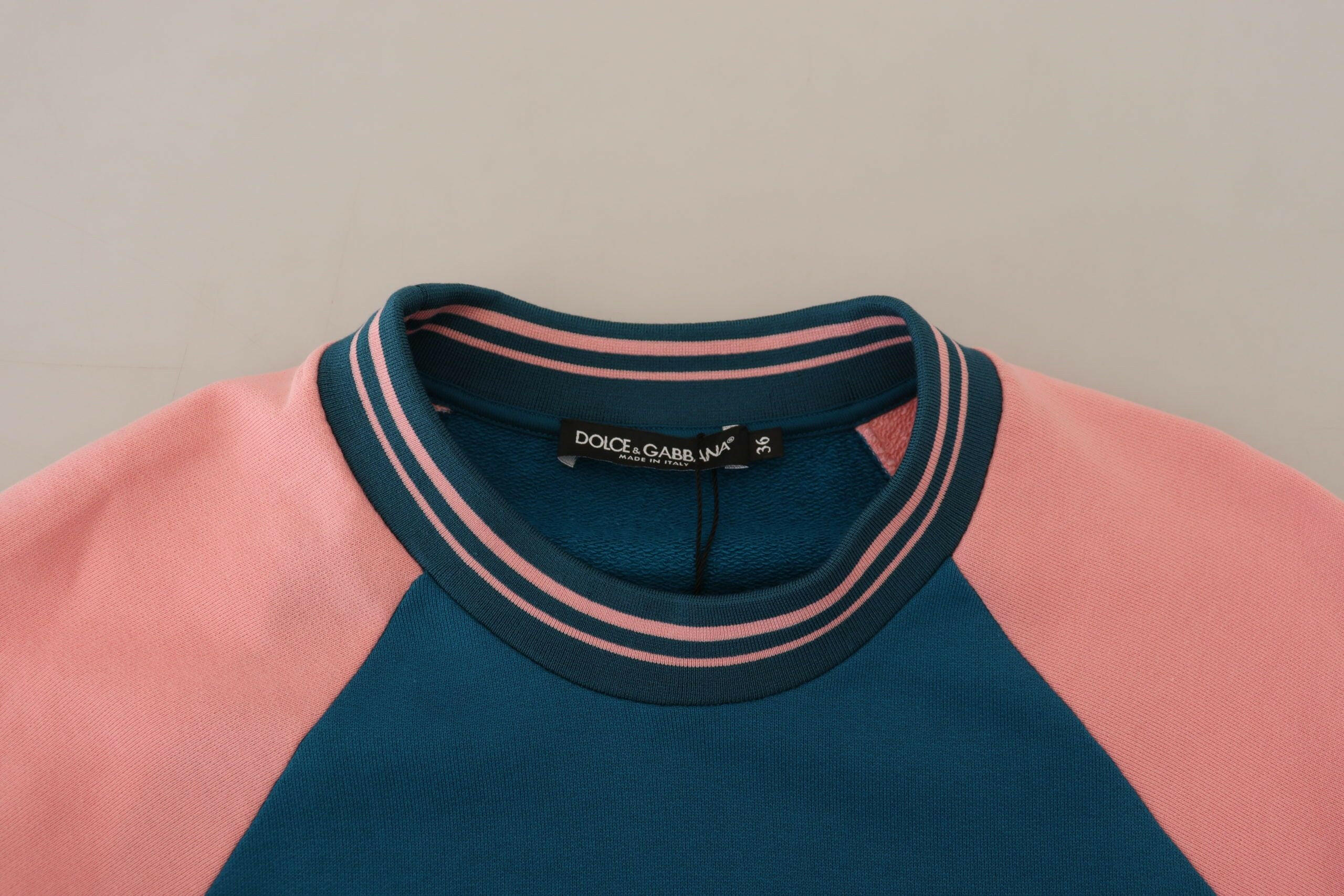 Dolce & Gabbana Blue Pink Queen Sequin Crystal Sweater -   -  Dolce & Gabbana.