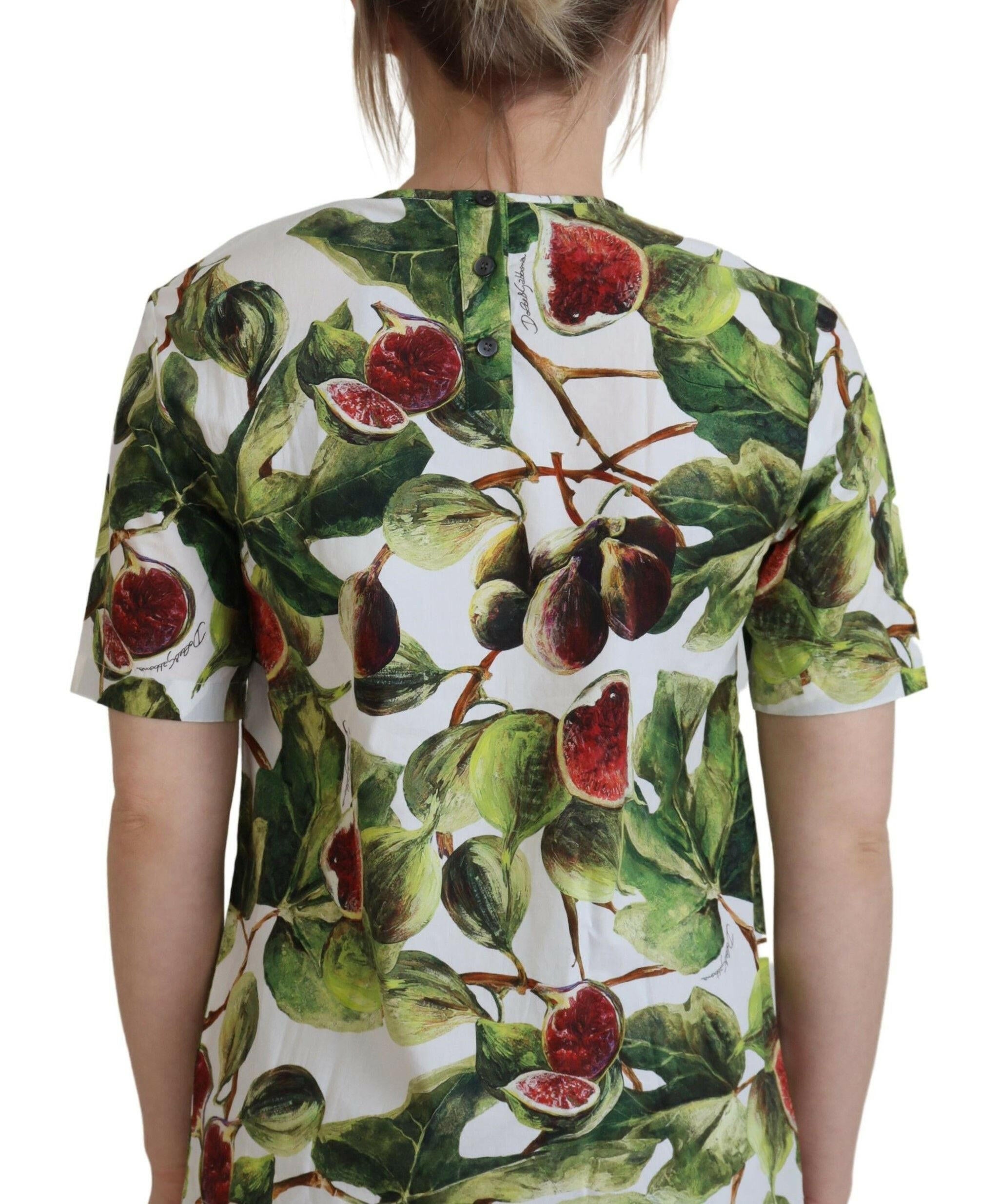 Dolce & Gabbana Crew-neck Cotton Top Blouse Fruit T-shirt -   -  Dolce & Gabbana.