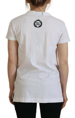 Dolce & Gabbana White Short Sleeve V-neck Cotton Top Blouse T-shirt -   -  Dolce & Gabbana.