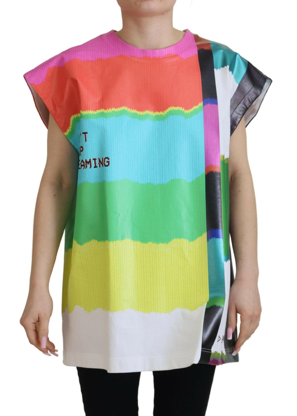 Dolce & Gabbana Multicolor TV Print Blouse Cotton  T-shirt -   -  Dolce & Gabbana.