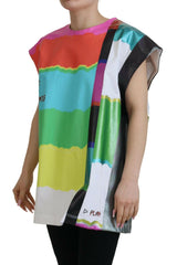 Dolce & Gabbana Multicolor TV Print Blouse Cotton  T-shirt -   -  Dolce & Gabbana.