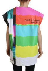 Dolce & Gabbana Multicolor TV Print Blouse Cotton  T-shirt -   -  Dolce & Gabbana.