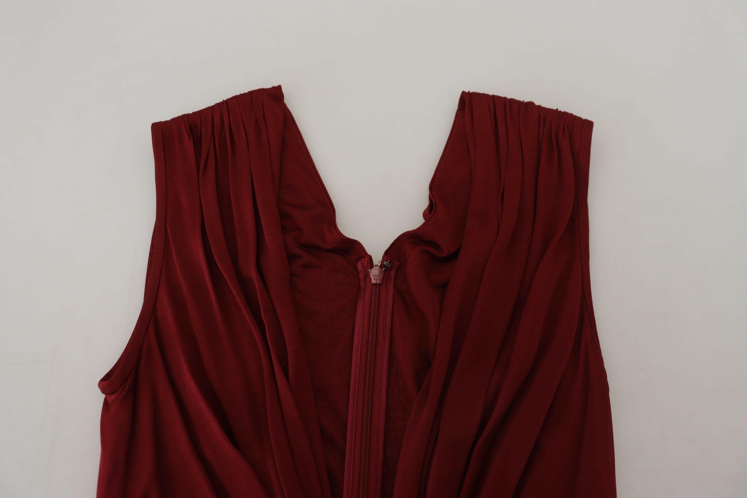 Dolce & Gabbana Bordeaux Silk Stretch Top Vest Blouse -   -  Dolce & Gabbana.
