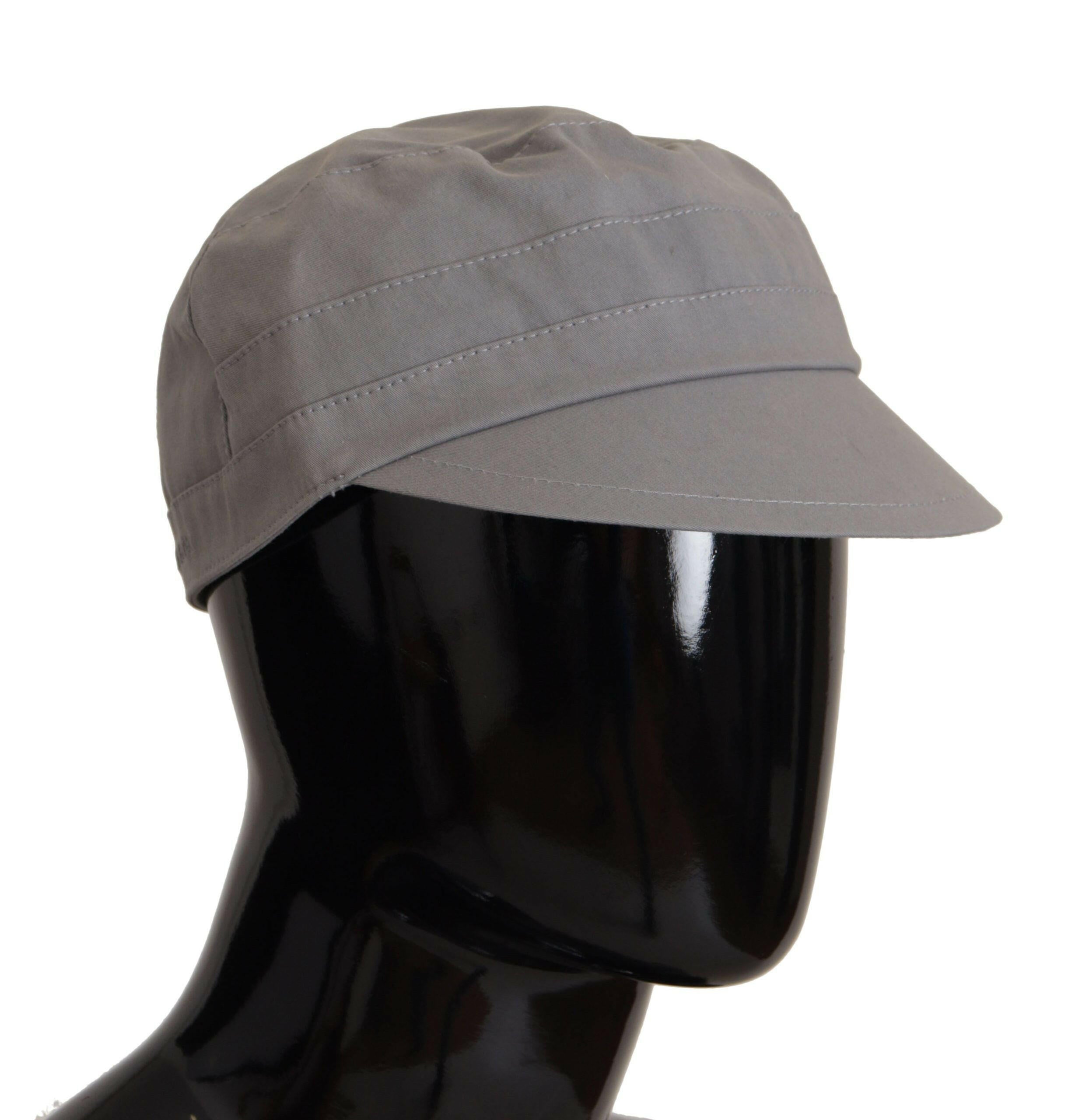 Dolce & Gabbana Gray Newsboy Cap Men Capello Cotton Hat -   -  Dolce & Gabbana.