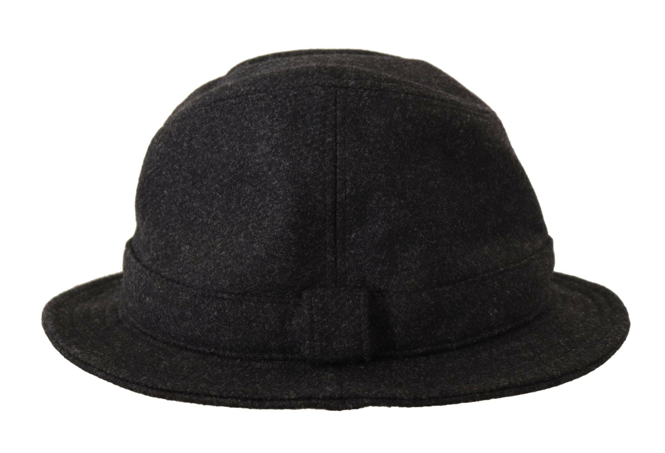 Dolce & Gabbana Gray Virgin Wool Logo Fedora Trilby Cappello Hat -   -  Dolce & Gabbana.