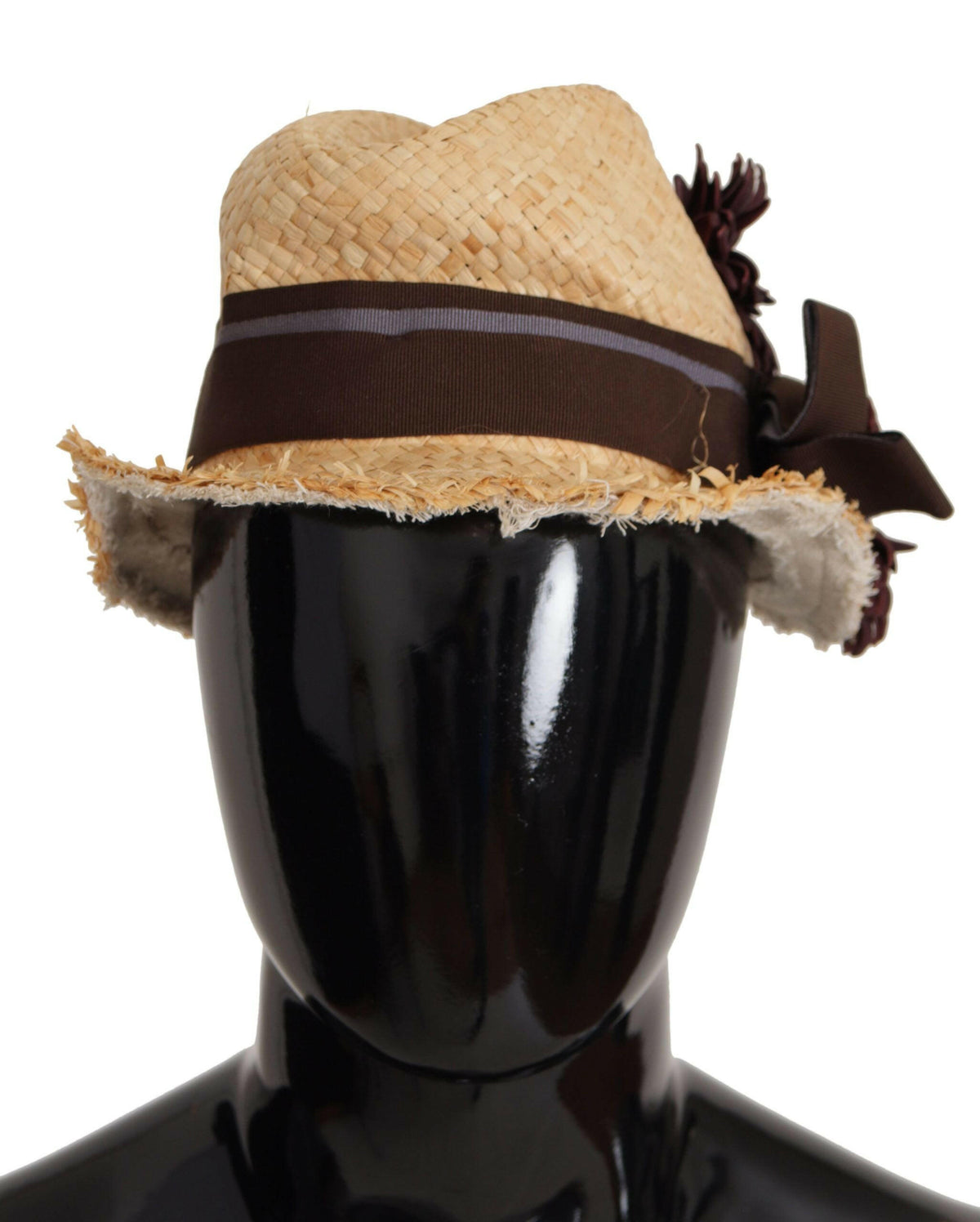 Dolce & Gabbana Yellow Ribbon Floral Embellished Straw Hat -   -  Dolce & Gabbana.