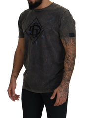 Dolce & Gabbana Gray Discolored Effect DG Logo T-shirt -   -  Dolce & Gabbana.