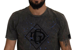 Dolce & Gabbana Gray Discolored Effect DG Logo T-shirt -   -  Dolce & Gabbana.