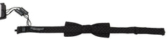 Dolce & Gabbana Black Pattern Silk Adjustable Neck Papillon Bow Tie -  Neckties, Men -  Dolce & Gabbana.