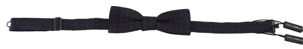 Dolce & Gabbana Blue Pattern Silk Adjustable Neck Papillon Bow Tie -  Neckties, Men -  Dolce & Gabbana.