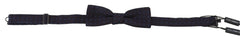 Dolce & Gabbana Blue Pattern Silk Adjustable Neck Papillon Bow Tie -  Neckties, Men -  Dolce & Gabbana.