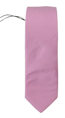Daniele Alessandrini Pink Classic Men Necktie Accessory Silk Tie -  Neckties, Men -  Daniele Alessandrini.