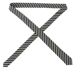 Denny Rose White Blue Striped Classic Adjustable Men Silk Tie -  Neckties, Men -  Denny Rose.