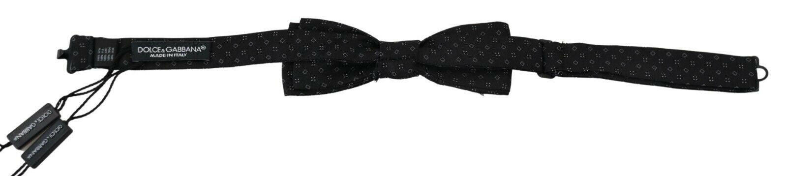 Dolce & Gabbana Black Silk Patterned Necktie Men Accessory Bow Tie -  Neckties, Men -  Dolce & Gabbana.