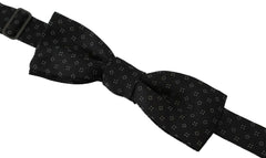Dolce & Gabbana Black Silk Patterned Necktie Men Accessory Bow Tie -  Neckties, Men -  Dolce & Gabbana.