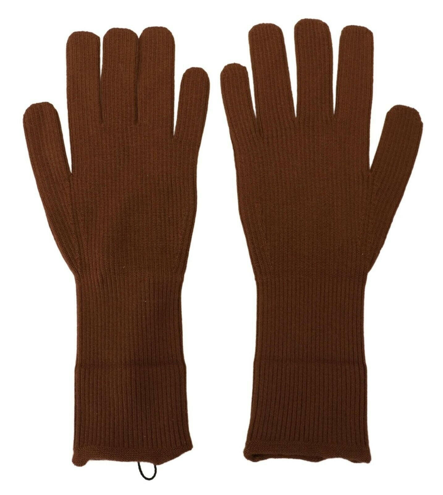 Dolce & Gabbana Brown Cashmere Knitted Hands Mitten Mens Gloves -   -  Dolce & Gabbana.