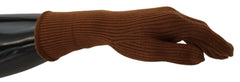 Dolce & Gabbana Brown Cashmere Knitted Hands Mitten Mens Gloves -   -  Dolce & Gabbana.
