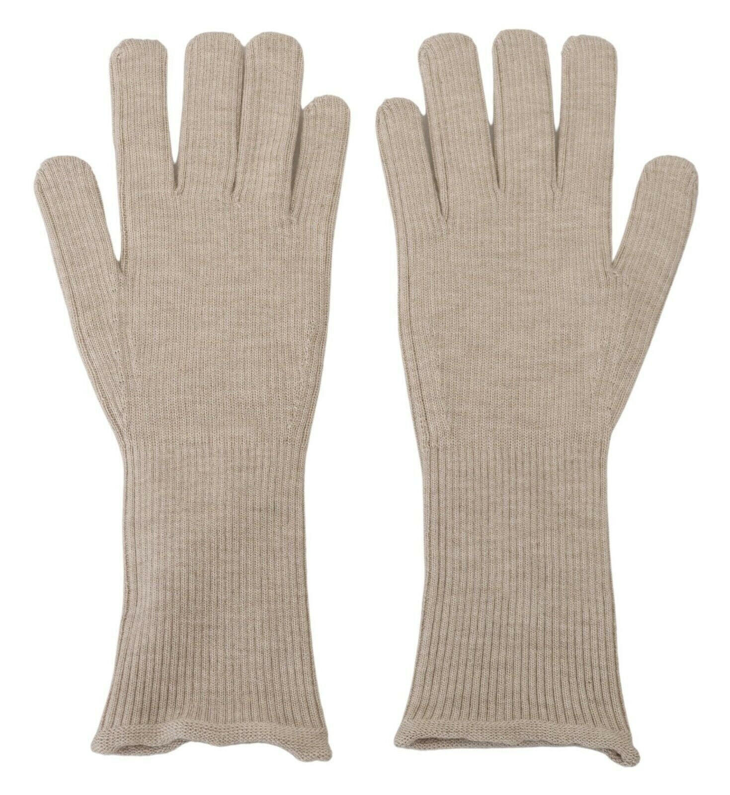 Dolce & Gabbana Ivory Cashmere Silk Hands Mitten Mens Gloves -   -  Dolce & Gabbana.