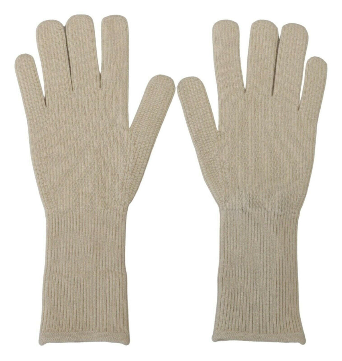 Dolce & Gabbana White Cashmere Knitted Hands Mitten Mens Gloves -   -  Dolce & Gabbana.