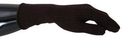 Dolce & Gabbana Brown Cashmere Silk Hands Mitten Mens Gloves -   -  Dolce & Gabbana.