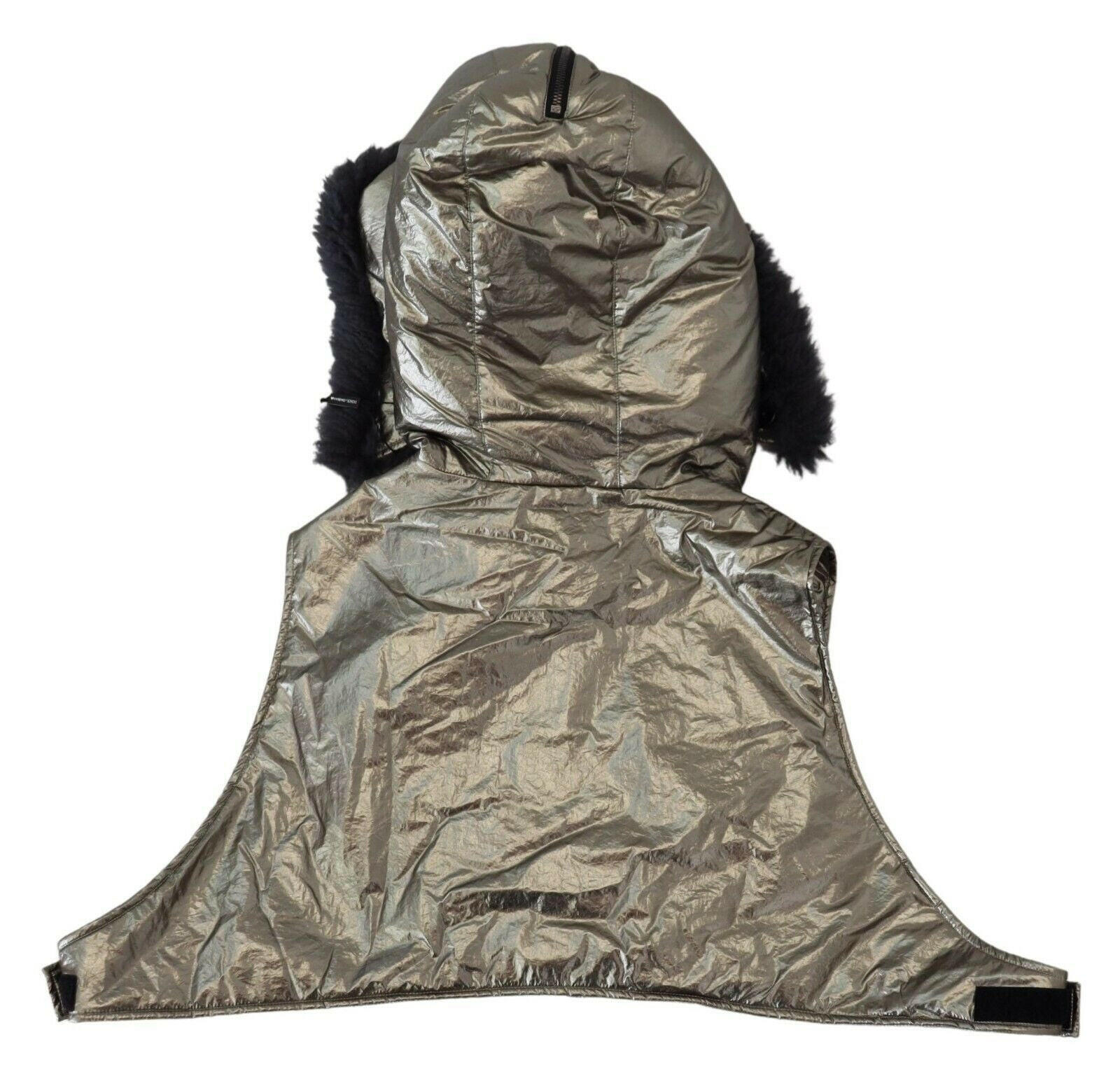 Dolce & Gabbana Silver Fur Whole Head Wrap Men Capello Nylon Hat -   -  Dolce & Gabbana.